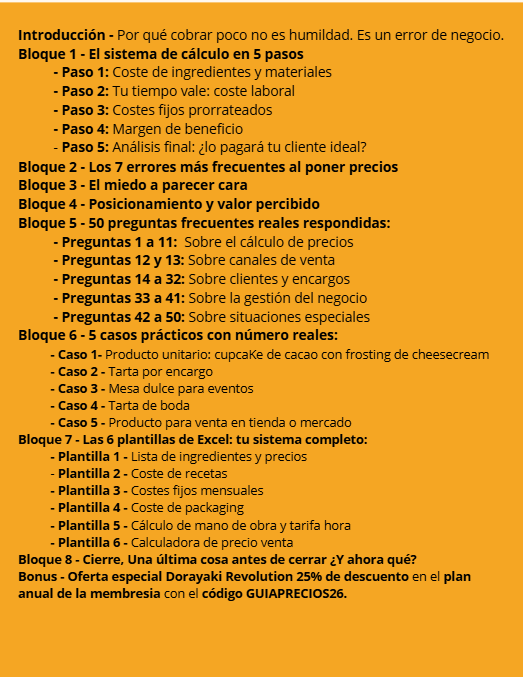 CÓMO CALCULAR PRECIOS DE REPOSTERIA SIN ROMPERTE LA CABEZA GUÍA TÉCNICA COMPLETA + 6 PLANTILLAS EXCEL - Imagen 3